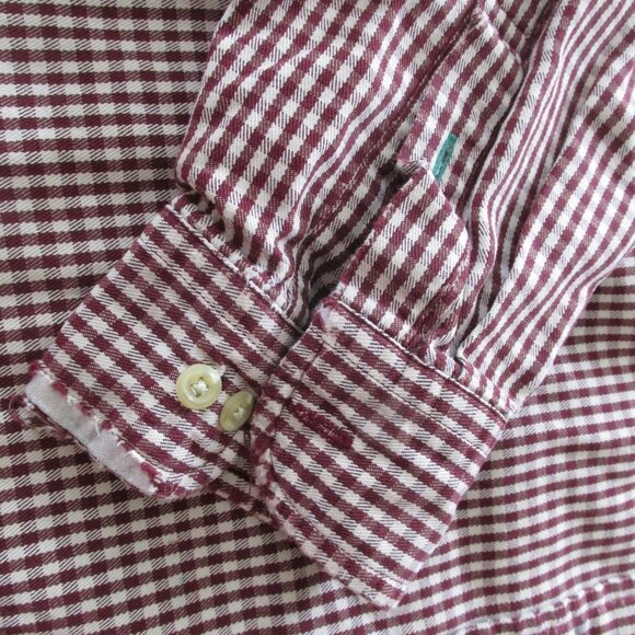 Tommy Hilfiger Button Down Shirt Mens Large Red White Check Long Sleeve Collared - Picture 4 of 5